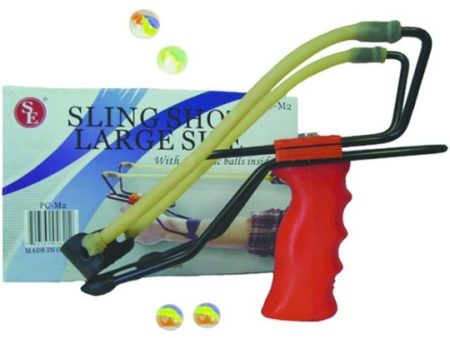 Large Size Sling Shot with Wrist Brace and 4 Plastic Ball Ammo Online