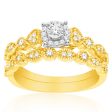 10ct Yellow Gold 1 4 Carat Diamond Bridal Set Cheap