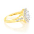 9ct Yellow Gold 1 10 Carat Diamond Ring set with 64 Round Brilliant Cut Diamonds Supply