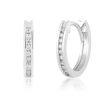 9ct White Gold Zirconia Hoop Earrings Sale