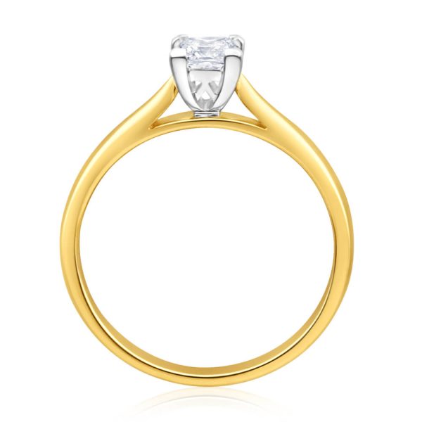 18ct Yellow Gold Solitaire Ring With 0.5 Carat Diamond Fashion