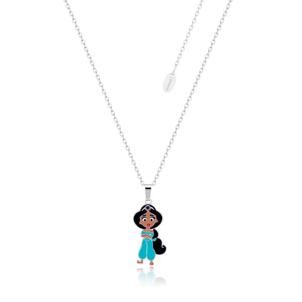 Disney Stainless Steel Jasmine Pendant On Chain For Sale