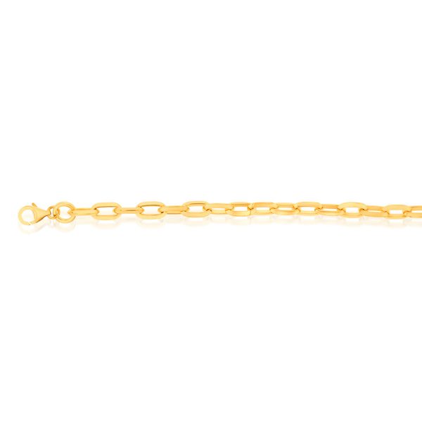 9ct Yellow Gold Silverfilled Belcher 19cm Bracelet Sale