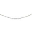 14ct Yellow Gold 10 Carats Diamond Necklace with 111 Brilliant Diamonds 43.5cm Supply