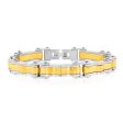 Stainless Steel Gold And Silver Hinged 21cm Bracelet Discount