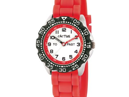 Cactus CAC148M07 Red Time Teacher Kids Watch Online now