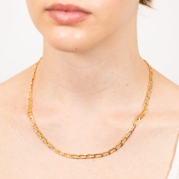 9ct Yellow Gold Silver-filled Fancy 45cm Chain Online Sale