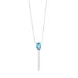 9ct White Gold 0.48Ct Blue Topaz in 10 Diamonds Sale