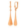 9ct Rose Gold Silver Filled Teardrop Drop Earrings For Sale