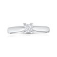 18ct White Gold Solitaire Ring With 0.3 Carat Diamond Online Sale