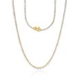 14ct Yellow Gold 3 Carats Diamond Necklace with 157 Brilliant Diamonds 43cm Hot on Sale