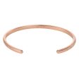 Emporio Armani Rose Gold Plated Sterling Silver CZ Cuff Bangle Fashion