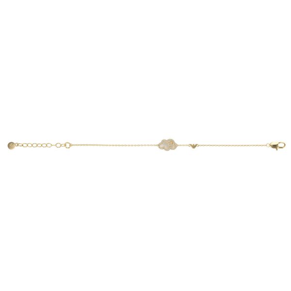 Emporio Armani Gold Plated Brass Sentimental Mother Of Pearl Bracelet on Sale