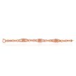 9ct Rose Gold Silver Filled Gate 21cm Ladies Bracelet For Cheap