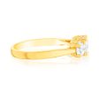 14ct Yellow Gold 1.5 Carat Diamond Trilogy Ring with 3 Round Brilliant Cut Diamonds Supply