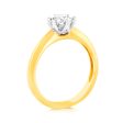 18ct 0.70 Carat Diamond Solitaire Ring with 6 Claw Knife Edge Setting Discount