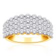 10ct Yellow Gold 1 Carat Diamond Cluster Dress Ring Discount