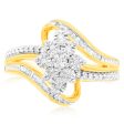 10ct Yellow Gold Diamond Ring With 0.18 Carat Of Diamonds Supply