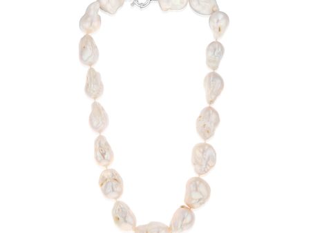 Baroque Pearls 44cm Strand on Sterling Silver Clasp For Discount