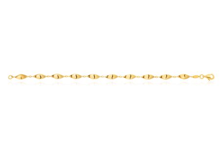 9ct Yellow Gold Filled Fancy 19cm Bracelet For Cheap