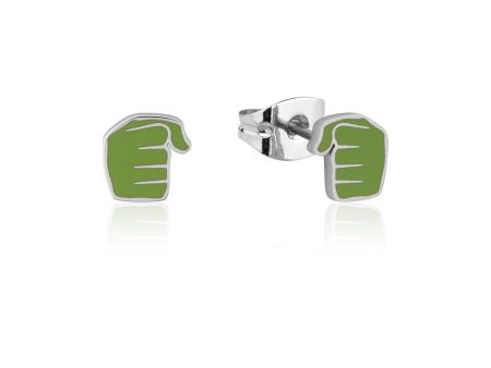 Disney Stainless Steel Hulk Enamel Stud Earrings For Cheap