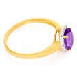 9ct Yellow Gold & White Gold Amethyst and Diamond Ring Cheap