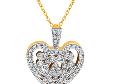 9ct Dazzling Yellow Gold Diamond Pendant Fashion