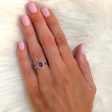 9ct White Gold Amethyst & Diamond Pear Shape Ring Fashion