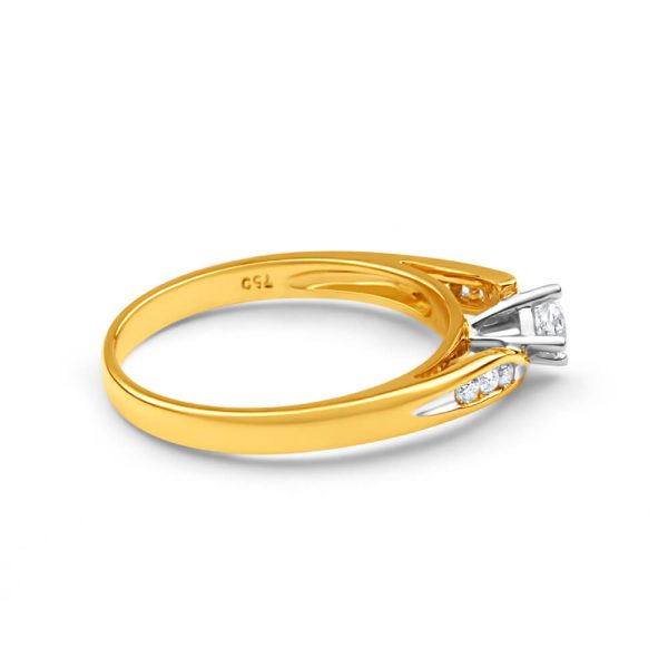 18ct Yellow Gold  Montana  Ring With 0.25 Carats Of Diamonds Hot on Sale