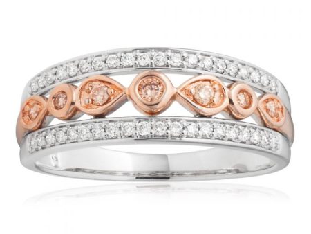 Pink Diamond 9ct Rose Gold Diamond Ring Sale