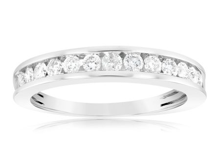 1 2 Carat Diamond Eternity Ring in 10ct White Gold Hot on Sale