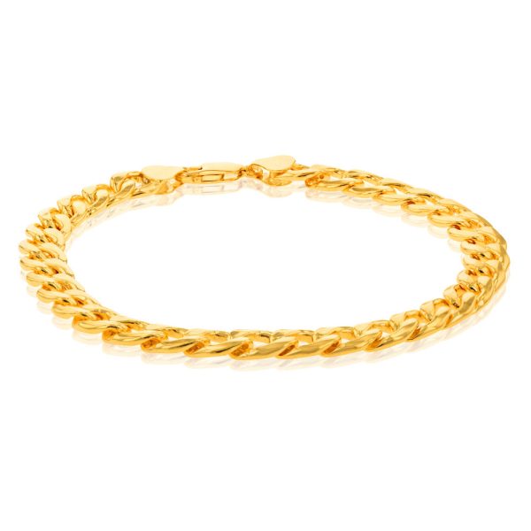 9ct Yellow Gold Silverfilled 200 Gauge 23cm Bracelet Sale