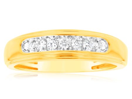 1 4 Carat Diamond Gents Ring in 10ct Yellow Gold Cheap