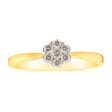 9ct Yellow Gold 1 5 Carat Diamond Flower Shaped Ring Hot on Sale