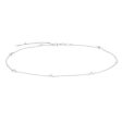 9ct White Gold Anklet with Cubic Zirconias Online Hot Sale