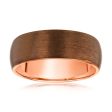 Chocolate 8mm Tungsten Ring Hot on Sale