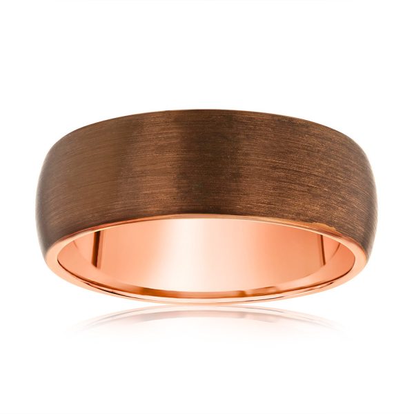 Chocolate 8mm Tungsten Ring Hot on Sale