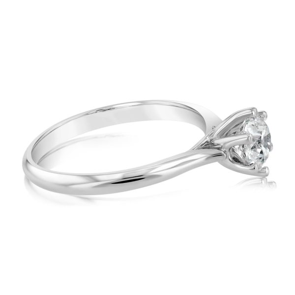 18ct White Gold Approximately 1 Carat Diamond Solitaire Ring Hot on Sale