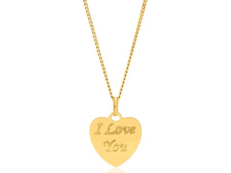 9ct Gold Filled I Love You Pendant Sale