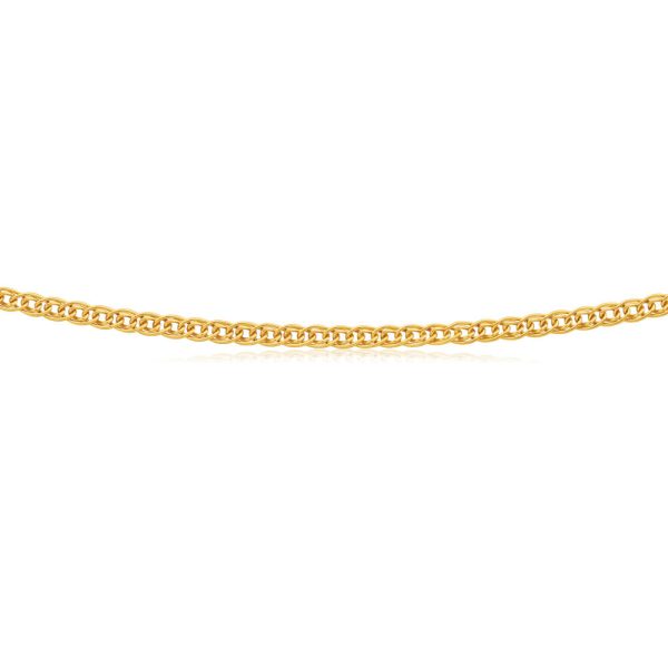 9ct Yellow Gold Silver Filled Double 45cm Curb Chain Online Sale