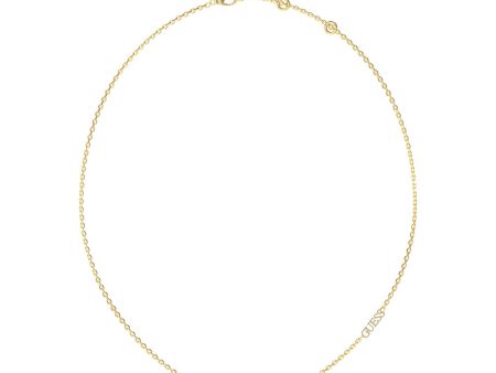 Guess Gold Plated Stainless Steel Central Knot 16-18  Chain For Discount