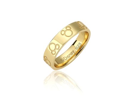 Disney Gold Plated Sterling Silver Mickey Mouse Band Ring Online Hot Sale