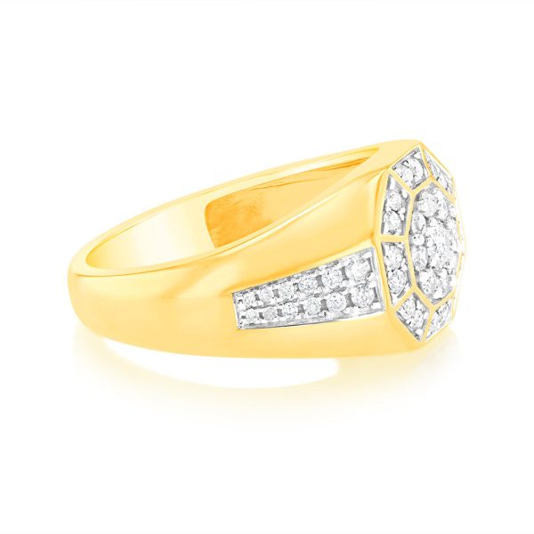 3 4 Carat Diamond Ring in 9ct Yellow Gold For Discount