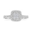 9ct White Gold Diamond Ring Online now