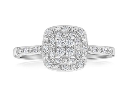 9ct White Gold Diamond Ring Online now