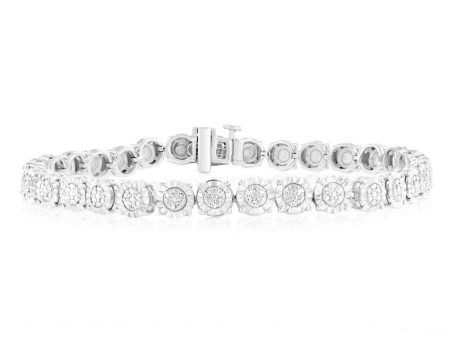 Luminesce Lab Grown 0.22Ct Diamond & Silver Bracelet Sale