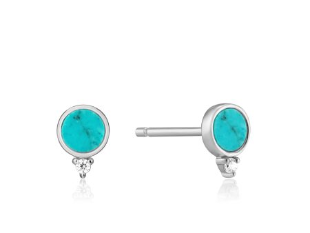 Ania Haie Sterling Silver Hidden Gem Turquoise Stud Earrings Online now