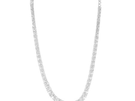 1.1 Carat Diamond Chain in Sterling Silver Hot on Sale