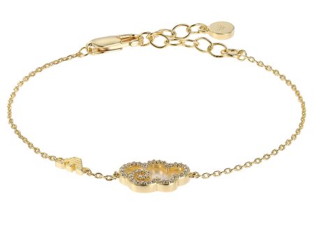 Emporio Armani Gold Plated Brass Sentimental Mother Of Pearl Bracelet on Sale