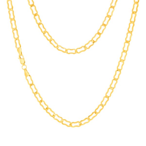 9ct Yellow Gold Silver-filled Fancy 45cm Chain Online Sale